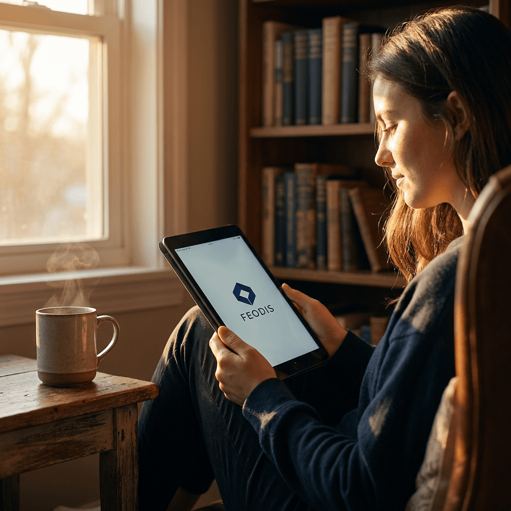 Checking your report over morning coffee